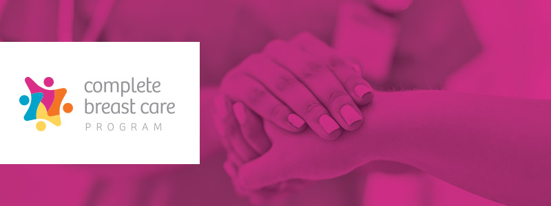 hands image with complete breast care program logo